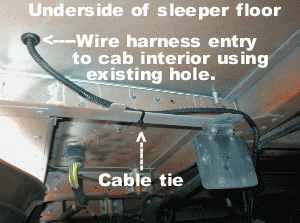 Route wiring through sleeper floor