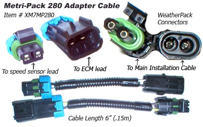 SafetyPass Pro XM7MP280 Metripack 280 Adapter Cables - Mack Trucks - Alternate connector for Kenworth