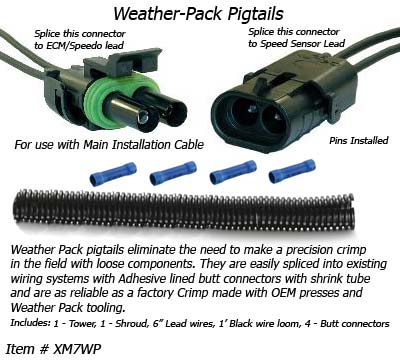 SafetyPass Pro XM7WP Weather-Pack Pigtails - For Splicing